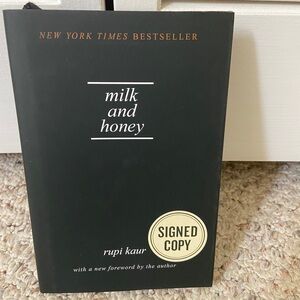 Signed Rupi Kaur “Milk and Honey” Hardcover book